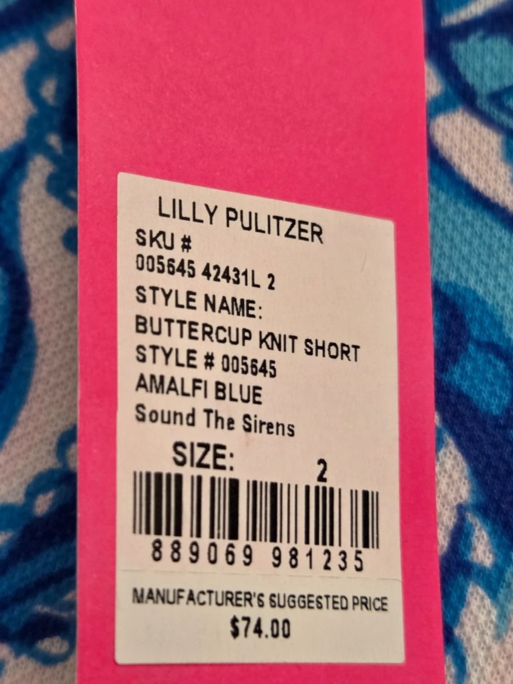 NWT Lilly Pulitzer Buttercup Shorts "Sound The Sirens" - Picture 6 of 11